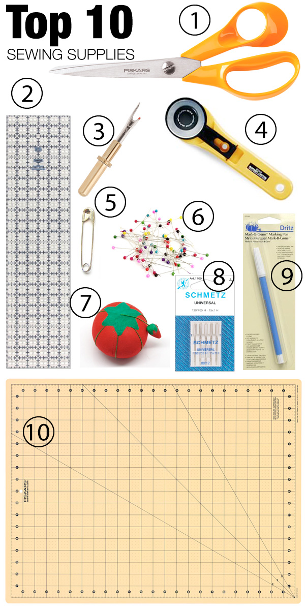 Top 10 sewing supplies for beginners - SEWTORIAL